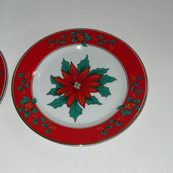 Royal Holiday Salad Dessert Dinnerware Side Plates X2 Royal Heritage Dishes - Picture 3 of 7
